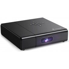 DLP Projector, bonsaii 350 ANSI Lumen Smart WiFi Bluetooth Projector with Hi-Fi Speaker, 3D 1080P 120&#34; Display Supported Movie Projector for Home Theater, Compatible with TV Stick/USB/HDMI/Android/iOS