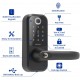 Smart Lock,SMONET Fingerprint Door Lock with Reversible Handle,Keyless Entry Bluetooth Deadbolt Lock ,Free APP,IC Card,Anti-peep Code,Work with Alexa,Smart Lever for Home,Office,Apartment