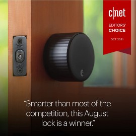 August Wi-Fi, (4th Generation) Smart Lock - Fits Your Existing Deadbolt in Minutes, Silver