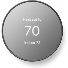 Google Nest Thermostat - Smart Thermostat for Home - Programmable Wifi Thermostat - Charcoal