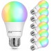 Smart Light Bulbs, 6 Pack Smart WiFi Bulbs Work with Alexa, 12W A19 RGB Dimmable LED Smart Bulb Google Home, 1100LM, 2.4GHz, Color Changing Light Bulb Compatible with Echo, No Hub Required