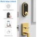 Smart Lock SMONET Bluetooth Keyless Entry Keypad Smart Deadbolt-Fingerprint Electronic Deadbolt Door Lock-App Control, Remote Ekeys Sharing, Free App Monitoring Easy to Install for Homes and Hotel