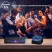 DLP Projector, bonsaii 350 ANSI Lumen Smart WiFi Bluetooth Projector with Hi-Fi Speaker, 3D 1080P 120&#34; Display Supported Movie Projector for Home Theater, Compatible with TV Stick/USB/HDMI/Android/iOS