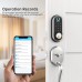 Smart Deadbolt, SMONET Fingerprint Electronic Deadbolt Door Lock with Keypad-Bluetooth Keyless Entry Keypad Smart Deadbolt App Control, Ekeys Sharing, App Monitoring Auto Lock for Homes and Hotel