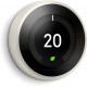 Google Nest Learning Thermostat - Programmable Smart Thermostat for Home - 3rd Generation Nest Thermostat - Works with Alexa - Stainless Steel